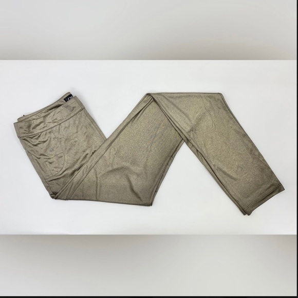 CHANEL GOLD SHIMMER LEGGINGS Pants sz 36 - Picture 2 of 16